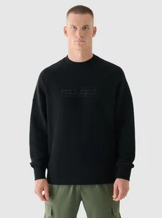 Bluza dresowa nierozpinana bez kaptura męska 4F 4FWAW24TSWSM1255-20S Czarny - Bluzy męskie - miniaturka - grafika 1