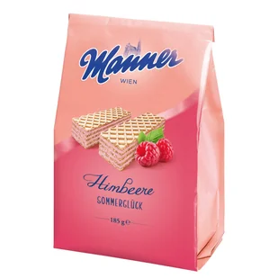 Manner chrupiące wafelki letnie gofry malinowe 185g - Batoniki Manner chrupiące wafelki letnie gofry malinowe 185g - Batoniki - miniaturka - grafika 1