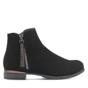 Botki damskie - Botki Jenny Fairy W16AW462-6 Czarny - miniaturka - grafika 1