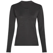 Koszulki sportowe damskie - Damska koszulka Icebreaker Women 200 MerinoFine™ Ace LS Mock Neck Rozmiar: M / Kolor: ciemnoszary - miniaturka - grafika 1