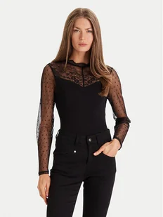Morgan Bluzka 252-TGLOW Czarny Regular Fit - Bluzki damskie - miniaturka - grafika 1