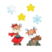 Scrapbooking - Zestaw wykrojników dpCraft zabawne renifery, 12 szt. - miniaturka - grafika 1