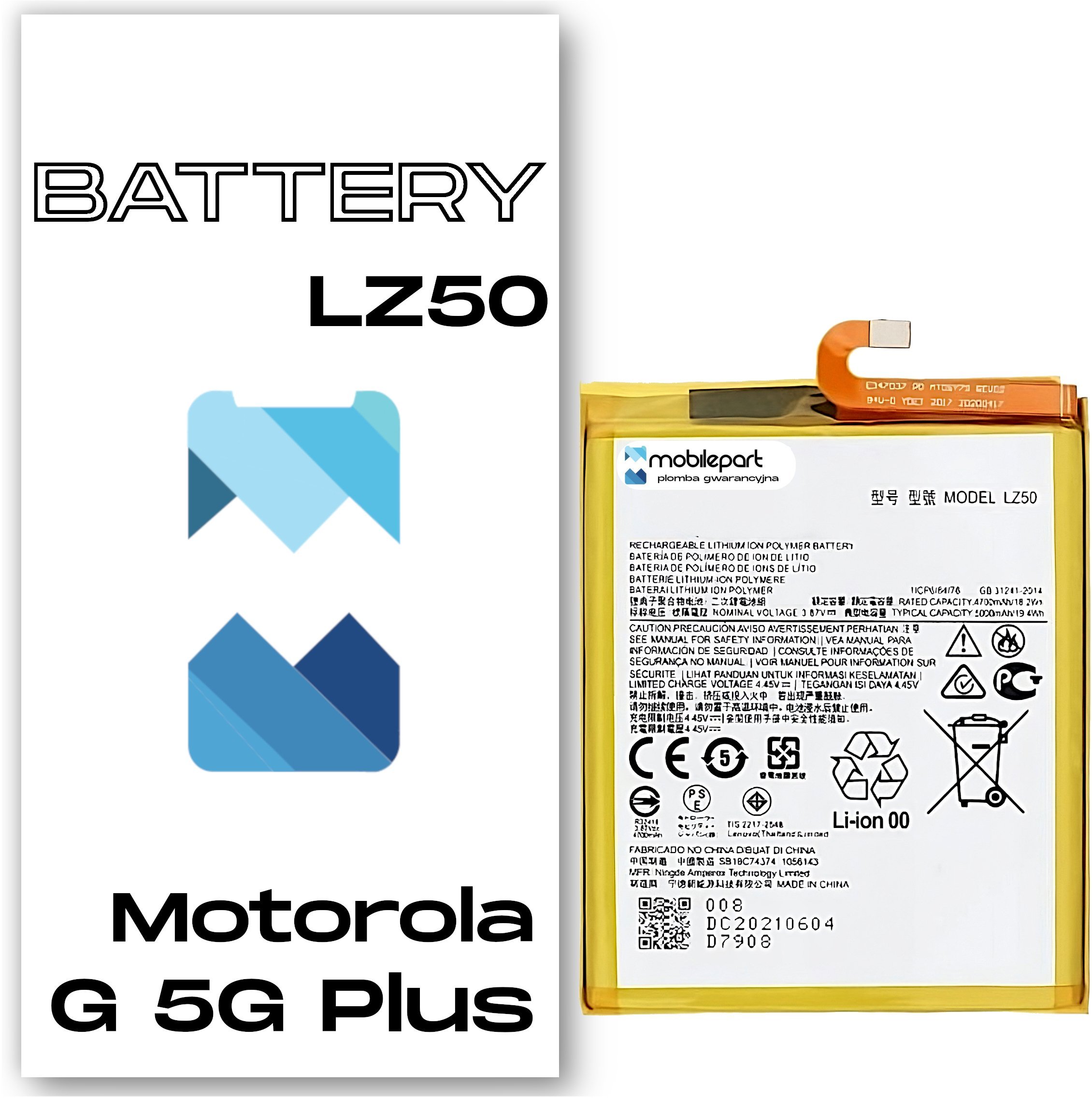 Bateria do Motorola G 5G Plus XT2075 Świeżej Produkcji Nowy Akumulator LZ50