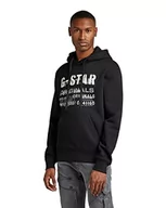 Bluzy męskie - G-STAR RAW Męska bluza z kapturem Multi Layer Originals, Czarny (Dk Black D22232-a971-6484), L - miniaturka - grafika 1