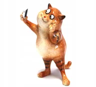 Figurki dekoracyjne - FIGURKA KOTA ROBIĄCEGO SELFIE - ZABAWNA I ORYGINALNA DEKORACJA - miniaturka - grafika 1