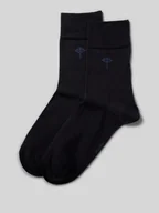 Skarpetki damskie - Skarpety z nadrukiem z logo w zestawie 2 szt. - miniaturka - grafika 1