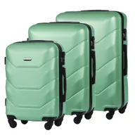 Walizki - Zestaw 3 Twardych Walizek z ABS-u Miętowy - miniaturka - grafika 1