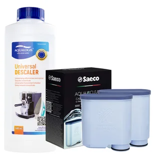 Zestaw Philips Saeco - Filtr Philips Aquaclean CA6903 2szt, Uniwersalny Odkamieniacz 500ml - Akcesoria i części do ekspresów do kawy - miniaturka - grafika 1
