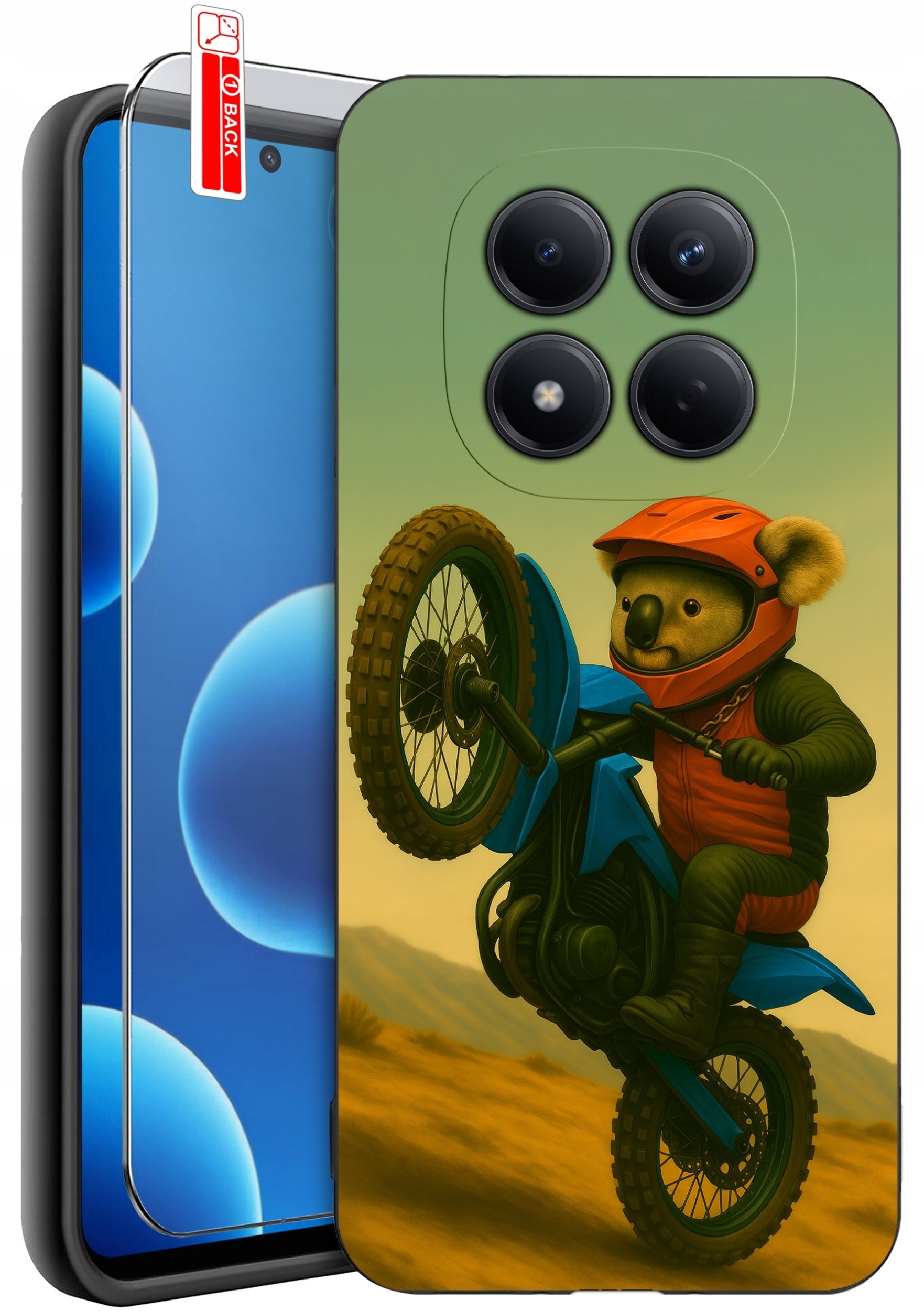 krainaGSM Etui Do Xiaomi Redmi Note 15 Pro 5G Wzory Silikonowe Matt Case + Szkło