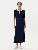 Sukienki - Tommy Hilfiger Sukienka dzianinowa WW0WW47216 Granatowy Slim Fit - miniaturka - grafika 1