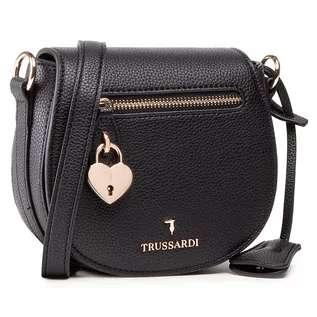 Torebki damskie - Trussardi Torebka Shoulder Sm Grana 75B01082 Black - grafika 1