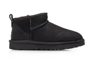 Botki damskie - Botki damskie Ugg Classic Ultra Mini 1116109-BLK 41 - miniaturka - grafika 1