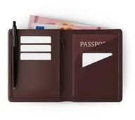 Portfele - James Hawk TRAVEL Smart Wallet Brown - Pojemny portfel turystyczny w kolorze ciemnobrązowym - miniaturka - grafika 1