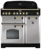 Kuchenki elektryczne - Kuchnia z płytą ceramiczną FALCON Classic Deluxe 90 Królewska perła mosiądz - miniaturka - grafika 1