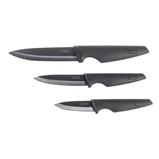Blok 3 noży ceramicznych z uchwytem LIVOO - Noże kuchenne - miniaturka - grafika 1