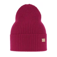Czapki damskie - Czapka damska wiosenno - zimowa 100% wełniana merino Sophie - Bordowa - miniaturka - grafika 1