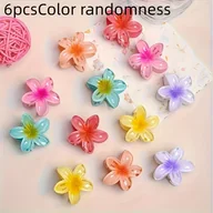 Ozdoby do włosów - TEMU 6- 3 cm/1,18 cala Mini Spinki do Włosów z Galaretki, Eleganckie i Urocze Plastikowe Akcesoria do Włosów - Kwiatowe Rekiniki - miniaturka - grafika 1