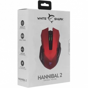 White Shark HANNIBAL 2 czerwona - Myszki - miniaturka - grafika 8