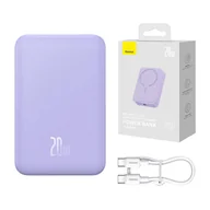 Powerbanki - Powerbank Baseus Magnetic Mini 20000mAh 20W (fioletowy) - miniaturka - grafika 1