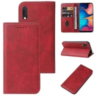 Etui i futerały do telefonów - Dla Samsung Galaxy A20e Magnetyczne zamknięcie Skórzane etui na telefon Czerwony - miniaturka - grafika 1