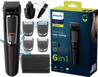 Trymery - Golarka Maszynka Philips Trymer Do Zarostu Włosów Brody Bezprzewodowa Etui - miniaturka - grafika 1