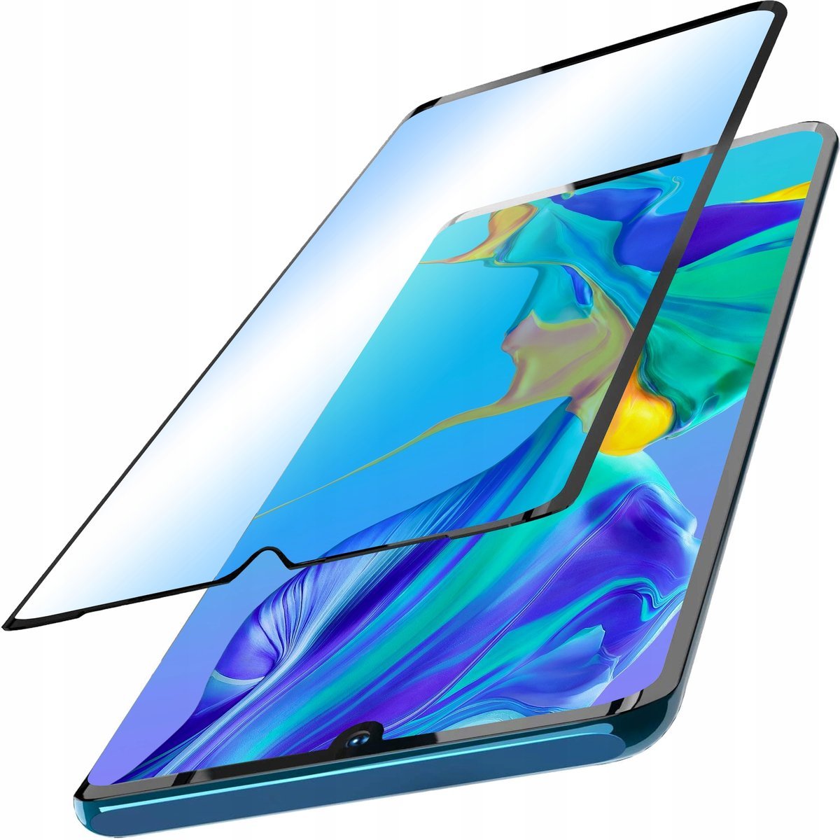 SZKŁO HARTOWANE 9H PEŁNE 5D na CAŁY EKRAN do Huawei P30 Lite