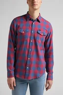 Koszule męskie - Lee Clean Reg Western Koszula Męska Real Red L66Roaui-2Xl - miniaturka - grafika 1