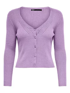 Swetry damskie - ONLY Kardigan "Aggi" w kolorze lawendowym - grafika 1