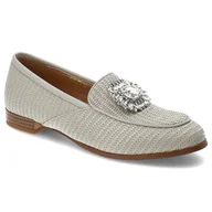 Półbuty damskie - Szare Półbuty S. Barski Modne Obuwie Damskie Z Elegancką Broszką - miniaturka - grafika 1