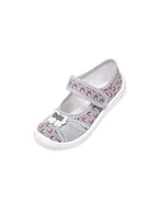 Kapcie damskie - Dziewczęce kapcie w serca szare Vi-GGa-Mi - miniaturka - grafika 1