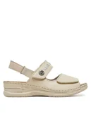 Sandały damskie - Rieker Sandały V7473-61 Écru - miniaturka - grafika 1
