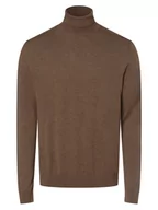 Swetry męskie - Selected - Sweter męski  SLHBerg, brązowy - miniaturka - grafika 1