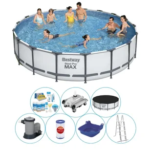 Basen wraz z akcesoriami - Bestway Steel Pro MAX 549x122 cm okrągły - Baseny ogrodowe - miniaturka - grafika 1
