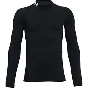 Under Armour Chłopięcy top Ua Cg Armour Mock Ls Ultra-ciepła termiczna warstwa bazowa z długim rękawem w stylu polo, rozciągliwa zimowa koszulka do biegania z technologią antyzapachową (1 szt.) - Koszulki i topy damskie - miniaturka - grafika 1
