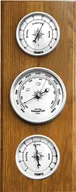 Termometry domowe - JVD Barometr higrometr termometr analogowy drewniany JVD BA233.11 13x32 cm . - miniaturka - grafika 1