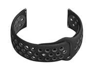 Akcesoria do smartwatchy - Pasek gumowy do smartwatch U11 - czarny/szary - 22mm - miniaturka - grafika 1