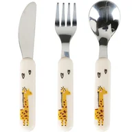 Sztućce dla dzieci - Zestaw sztućców dla dziecka z plastikową rączką, 3 elementy - miniaturka - grafika 1