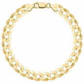 Bransolety męskie - OPRAVA POZŁACANA SREBRNA BRANSOLETKA PANCERKA 925 585 - 8,5MM MĘSKA 22cm - miniaturka - grafika 1