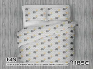 Pościel - Pościel 140x200 Słoniki szare zygzak biały parasol żółty - miniaturka - grafika 1
