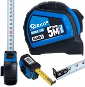 Poziomice, łaty, miary - GEKO Miara zwijana nylon dwustronna z autostopem 5m/19mm KLASA I – kartonik wystawowy 12/120 - miniaturka - grafika 1