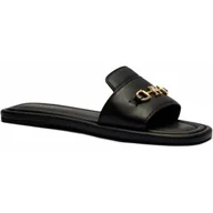 Klapki i japonki damskie - Tommy Hilfiger Skórzane klapki - miniaturka - grafika 1