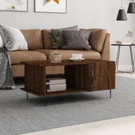 Ławy i stoliki kawowe - Stolik kawowy brązowy dąb 90x50x40 cm materiał drewnopochodny - miniaturka - grafika 1