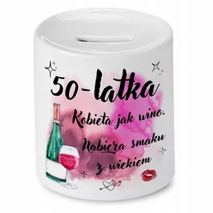 SKARBONKA PREZENT NA URODZINY 50 50te 50-te z Nadrukiem ze Zdjęciem - Skarbonki - miniaturka - grafika 1
