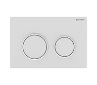 Przyciski spłukujące - Geberit Omega20 - Kontrola spłukiwania, biały mat 115.085.01.1 - miniaturka - grafika 1