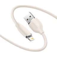 Kable USB - Baseus kabel, przewód USB Lightning 2,4A długość 2 m Jelly Liquid Silica Gel różowy CAGD000104 - miniaturka - grafika 1