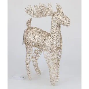 Renifer 15 LED stałe ciepłe białe światło 50 cm - Ozdoby bożonarodzeniowe - miniaturka - grafika 1