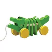 Plan Toys Krokodyl do ciągnięcia - Zabawki interaktywne dla dzieci - miniaturka - grafika 1