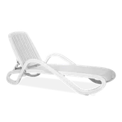 Leżaki ogrodowe - D2.Design Leżak Eden biały 28626 - miniaturka - grafika 1