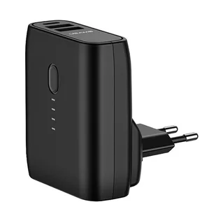 USAMS Ład. siec. + powerbank 2w1 PB11 5000 mAh Fast Charging czarny/black 5KCD7101 (US-CD71) - Ładowarki do telefonów - miniaturka - grafika 2