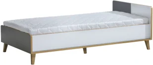 Łóżko z pojemnikiem 90x195 Werso W10 Dąb Riveria/Biały/Antracyt - Łóżka - miniaturka - grafika 1
